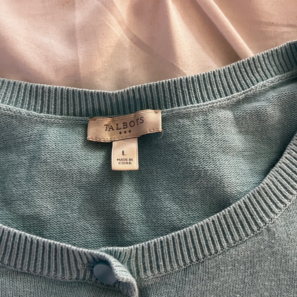 Talbots Women's Light Blue Cardigan